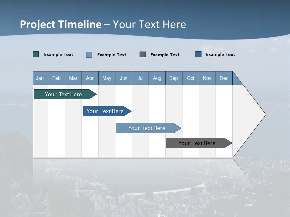 A Statue On Top Of A Mountain Overlooking A Body Of Water PowerPoint Template