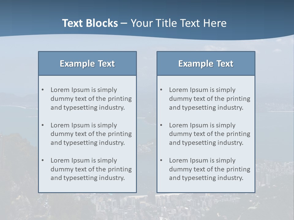 A Statue On Top Of A Mountain Overlooking A Body Of Water PowerPoint Template