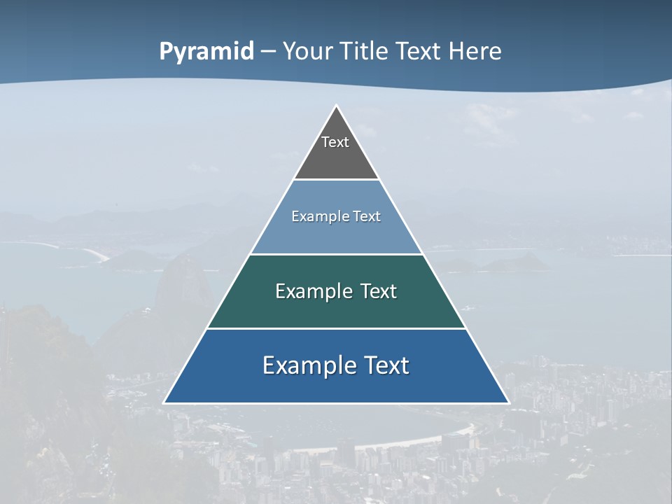 A Statue On Top Of A Mountain Overlooking A Body Of Water PowerPoint Template