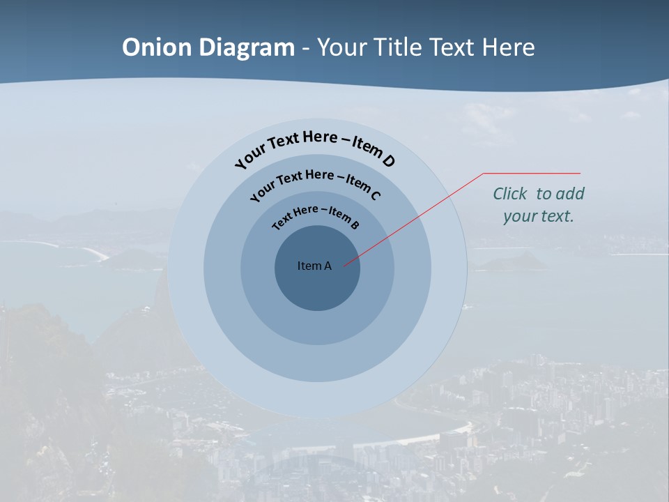 A Statue On Top Of A Mountain Overlooking A Body Of Water PowerPoint Template
