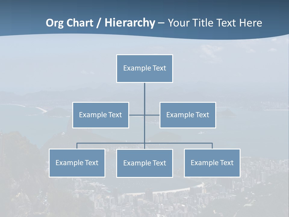 A Statue On Top Of A Mountain Overlooking A Body Of Water PowerPoint Template