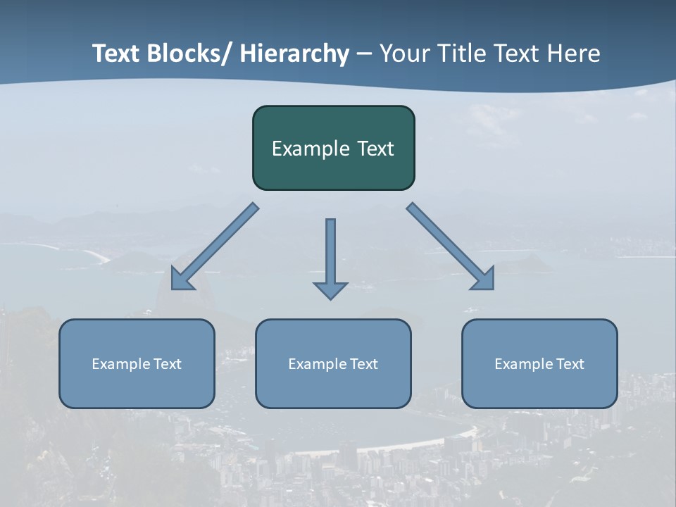 A Statue On Top Of A Mountain Overlooking A Body Of Water PowerPoint Template