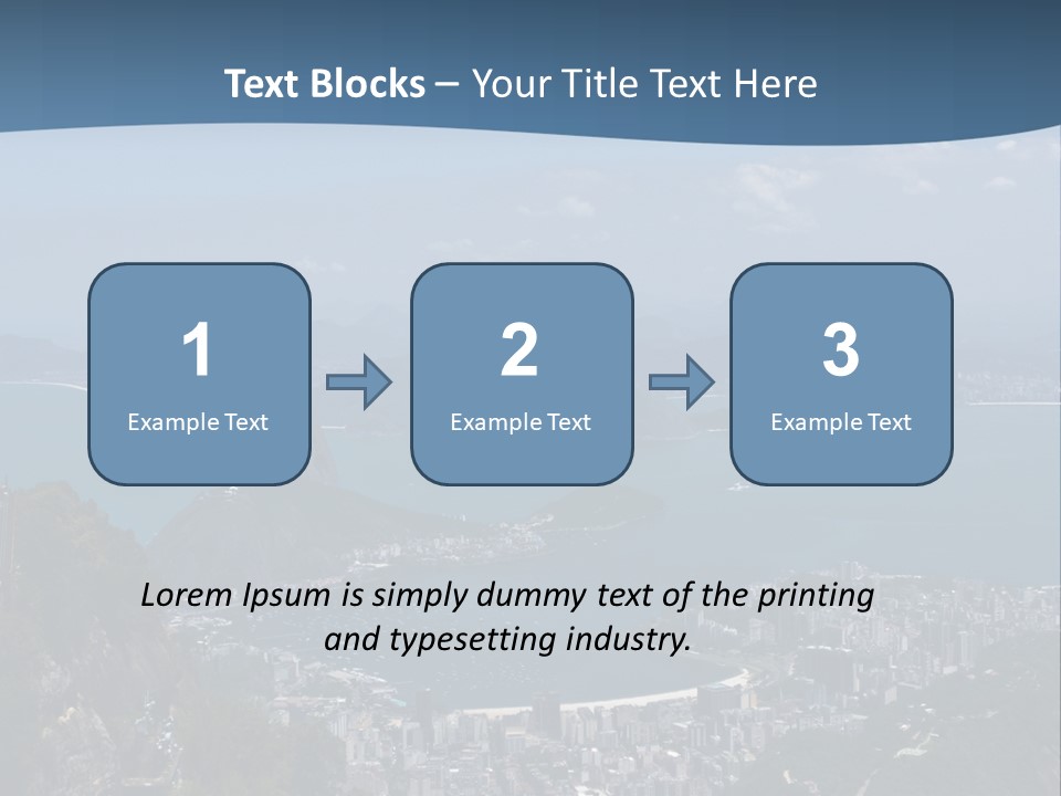 A Statue On Top Of A Mountain Overlooking A Body Of Water PowerPoint Template