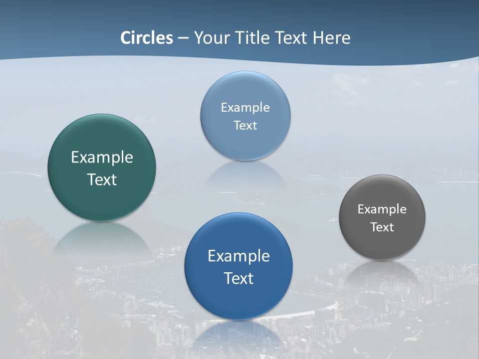 A Statue On Top Of A Mountain Overlooking A Body Of Water PowerPoint Template