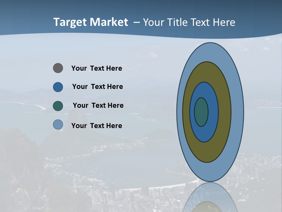 A Statue On Top Of A Mountain Overlooking A Body Of Water PowerPoint Template