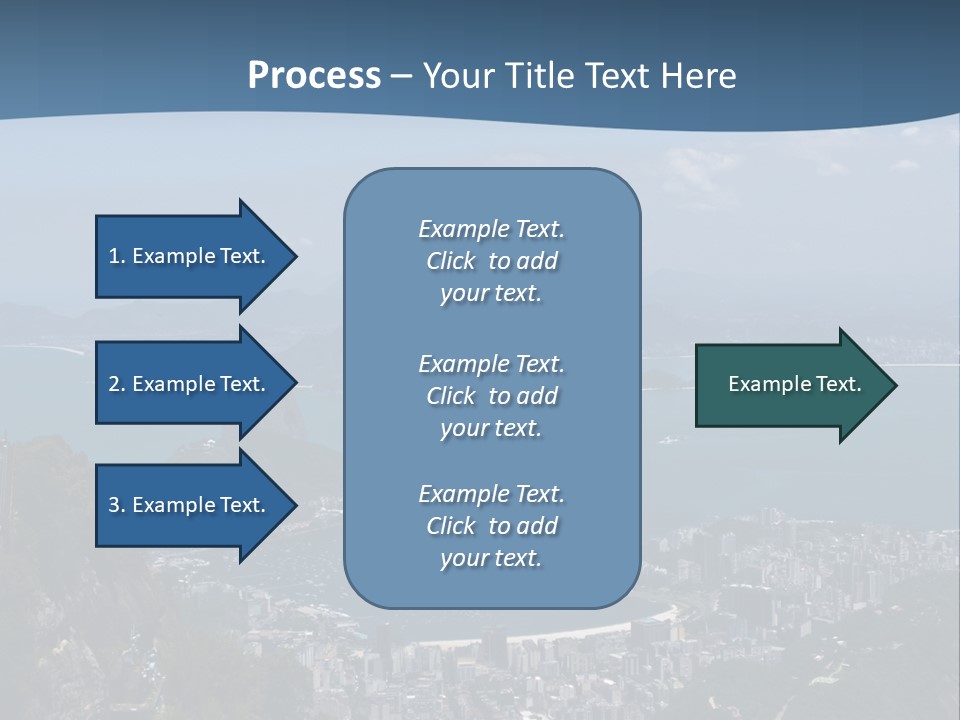A Statue On Top Of A Mountain Overlooking A Body Of Water PowerPoint Template