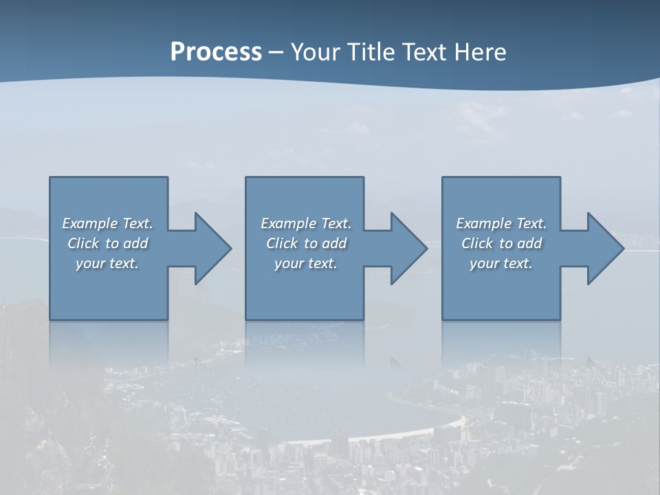 A Statue On Top Of A Mountain Overlooking A Body Of Water PowerPoint Template