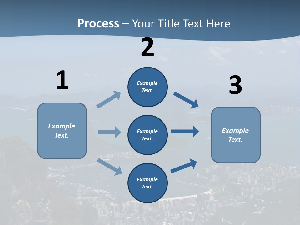 A Statue On Top Of A Mountain Overlooking A Body Of Water PowerPoint Template