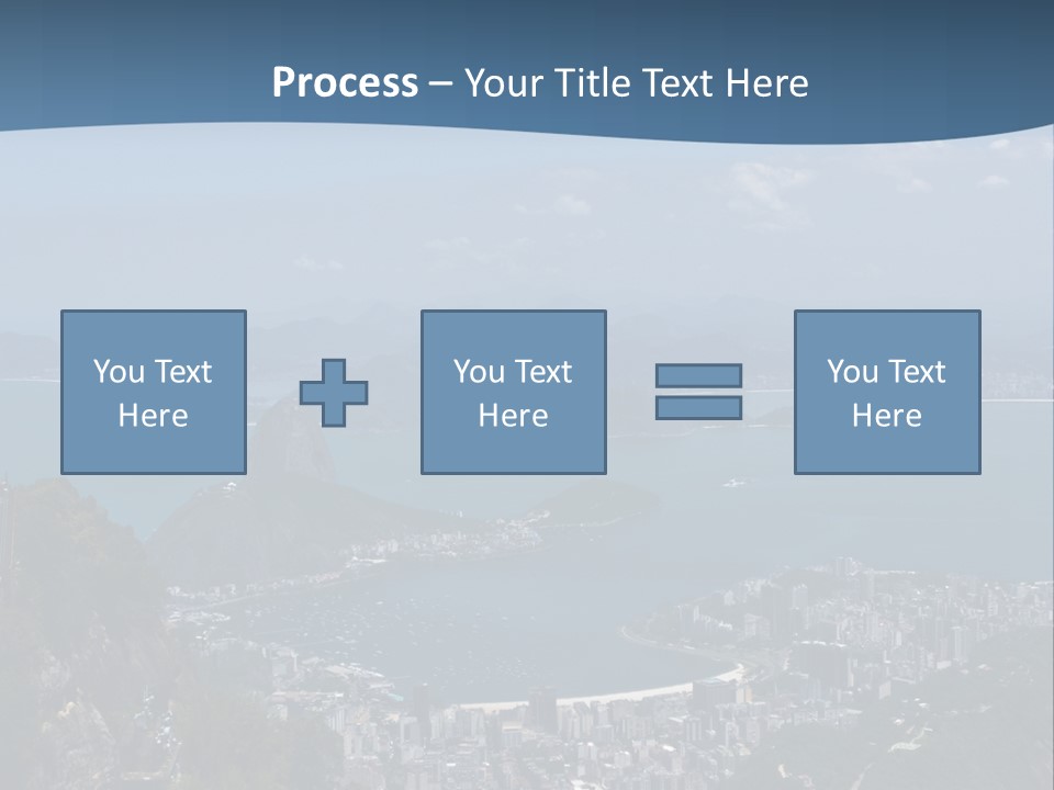 A Statue On Top Of A Mountain Overlooking A Body Of Water PowerPoint Template