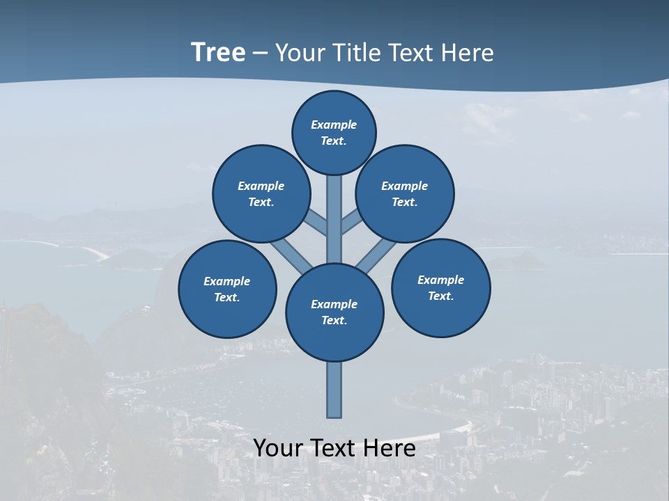 A Statue On Top Of A Mountain Overlooking A Body Of Water PowerPoint Template