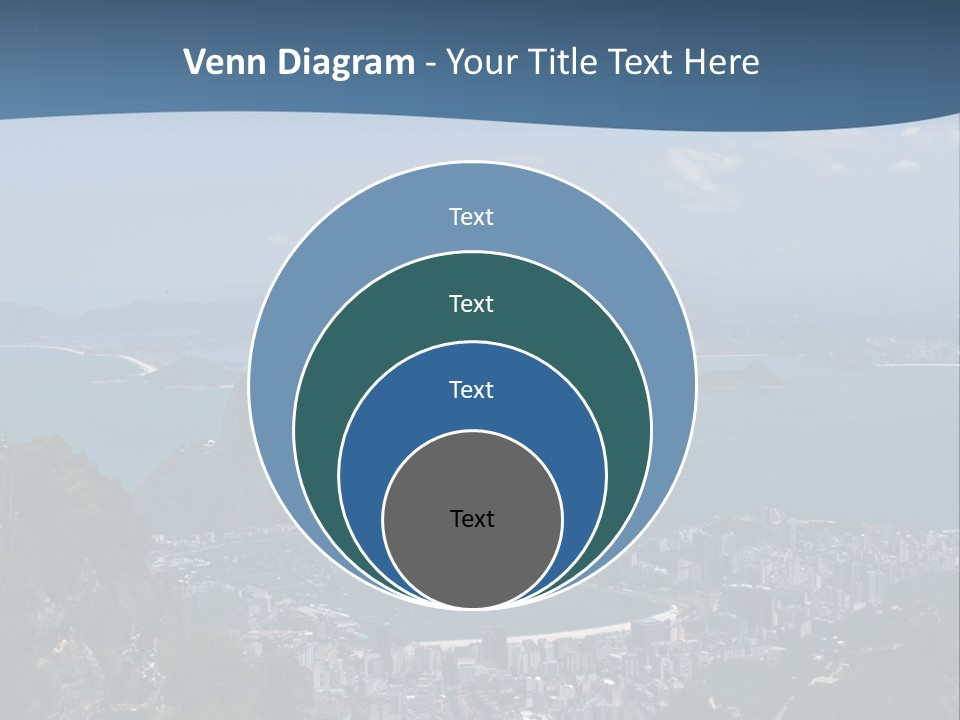 A Statue On Top Of A Mountain Overlooking A Body Of Water PowerPoint Template