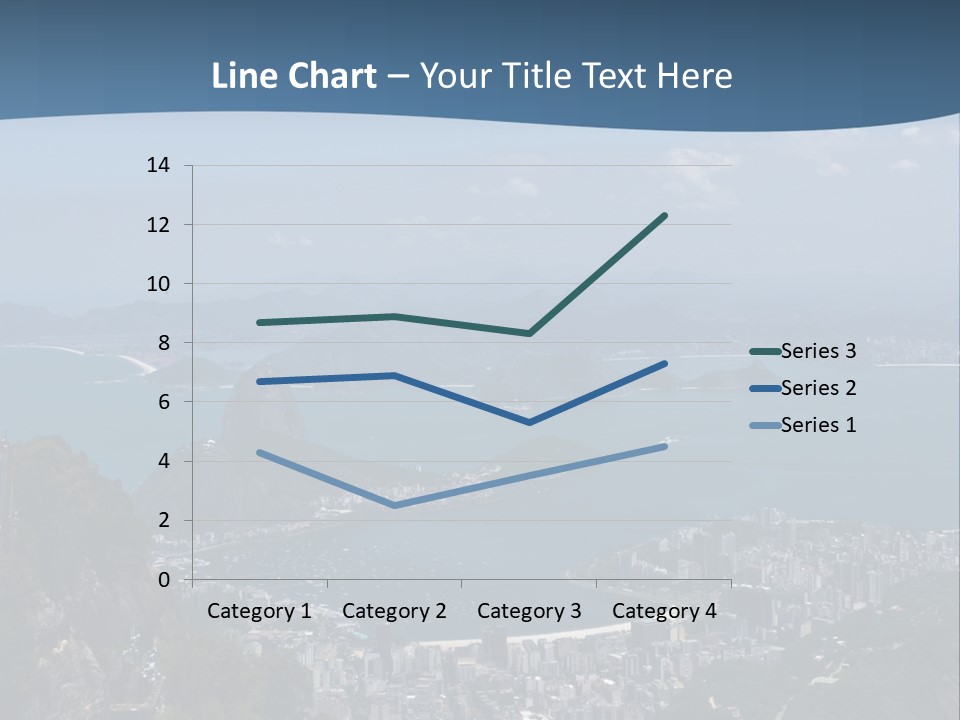 A Statue On Top Of A Mountain Overlooking A Body Of Water PowerPoint Template