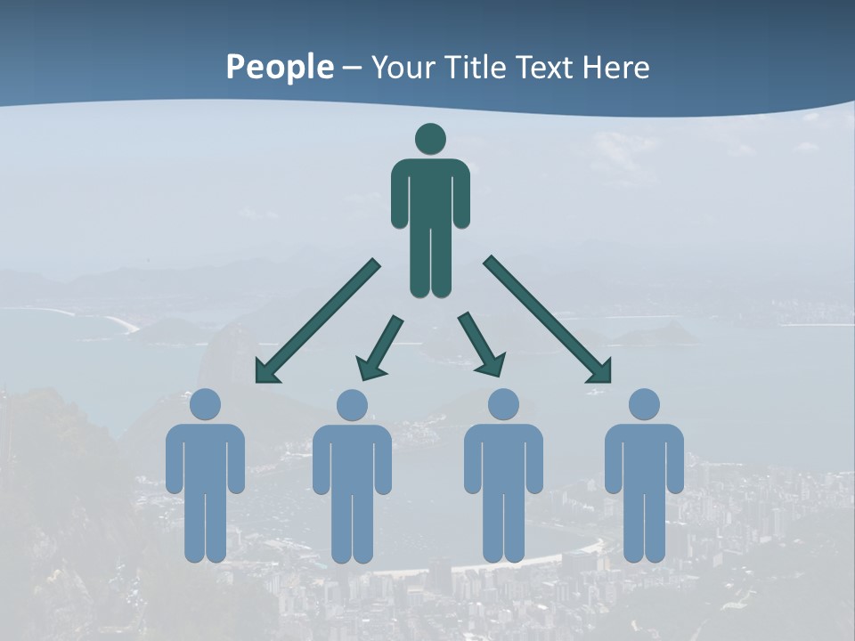 A Statue On Top Of A Mountain Overlooking A Body Of Water PowerPoint Template