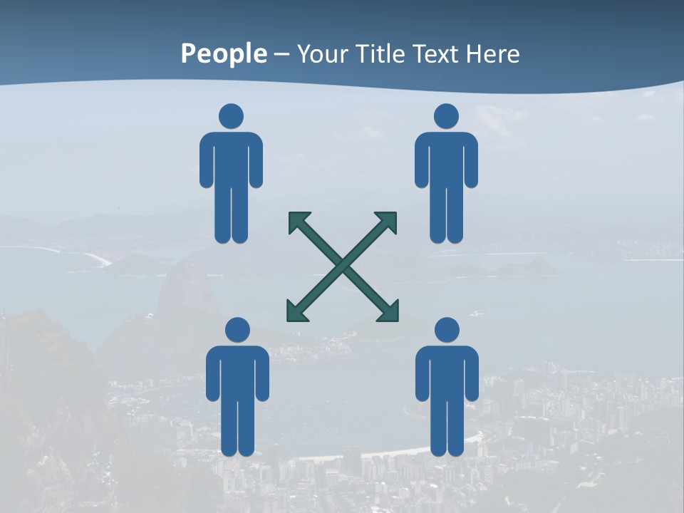 A Statue On Top Of A Mountain Overlooking A Body Of Water PowerPoint Template