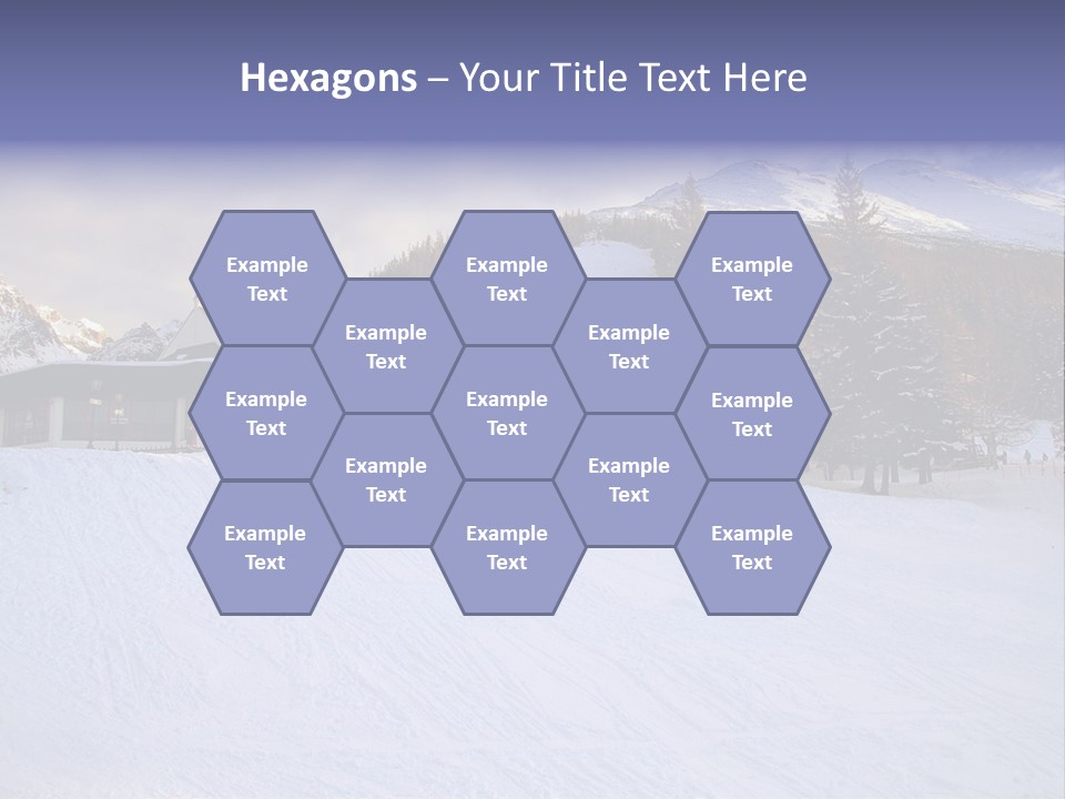 A Snow Covered Ski Slope With A Building In The Background PowerPoint Template