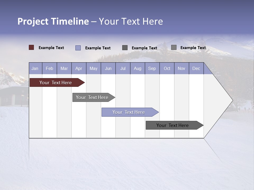 A Snow Covered Ski Slope With A Building In The Background PowerPoint Template