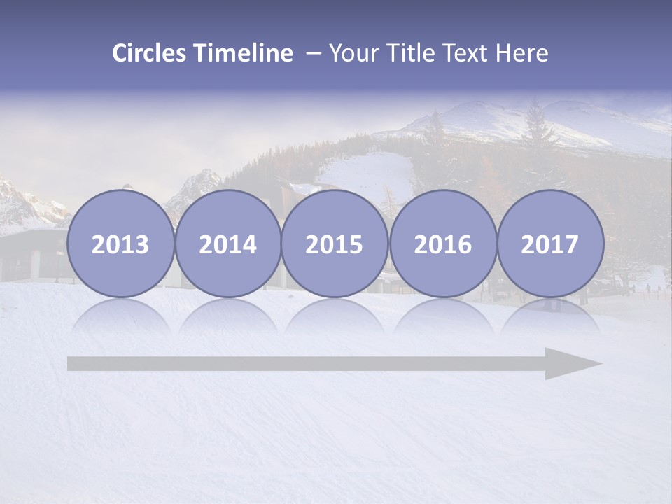 A Snow Covered Ski Slope With A Building In The Background PowerPoint Template