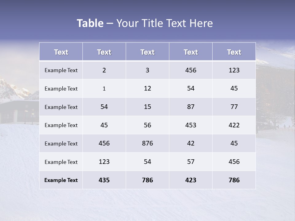 A Snow Covered Ski Slope With A Building In The Background PowerPoint Template