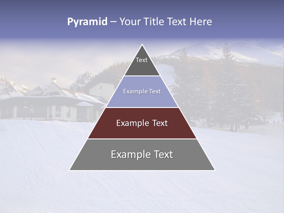 A Snow Covered Ski Slope With A Building In The Background PowerPoint Template