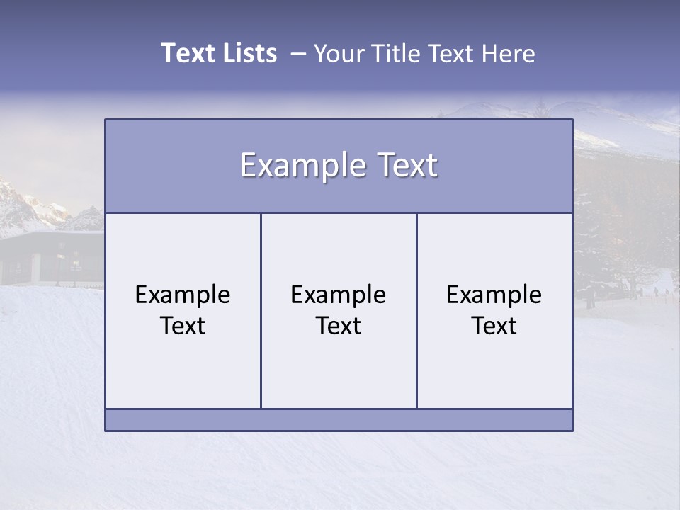 A Snow Covered Ski Slope With A Building In The Background PowerPoint Template