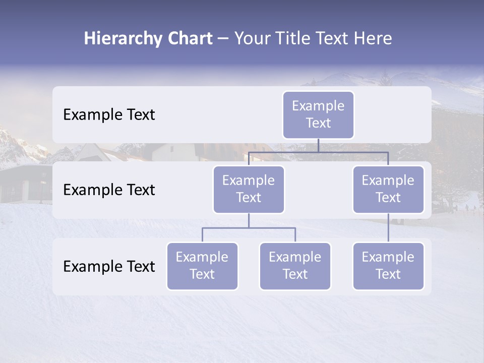 A Snow Covered Ski Slope With A Building In The Background PowerPoint Template