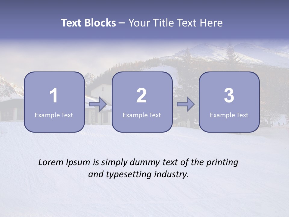 A Snow Covered Ski Slope With A Building In The Background PowerPoint Template