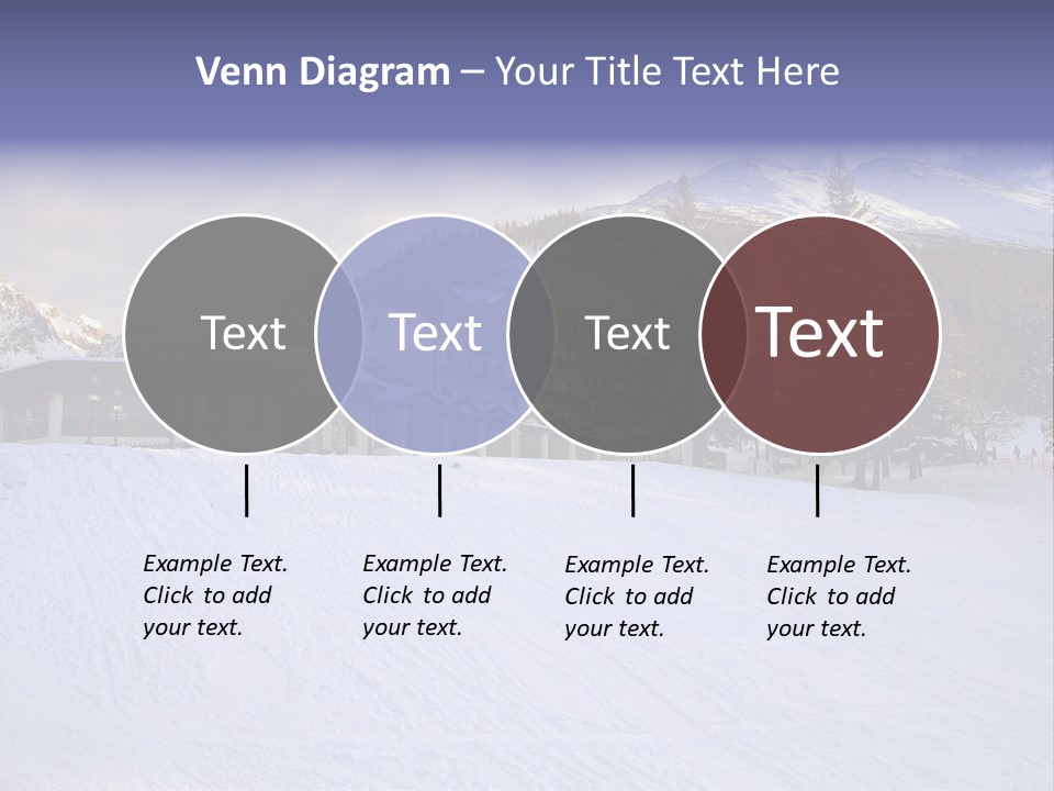 A Snow Covered Ski Slope With A Building In The Background PowerPoint Template