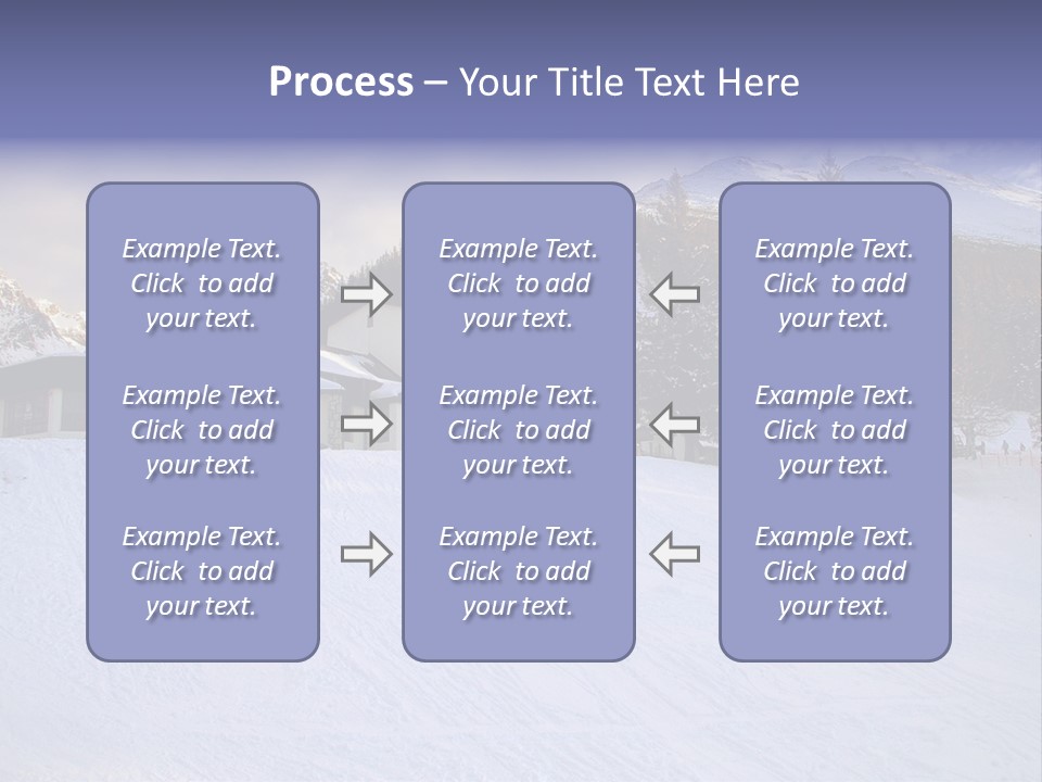 A Snow Covered Ski Slope With A Building In The Background PowerPoint Template