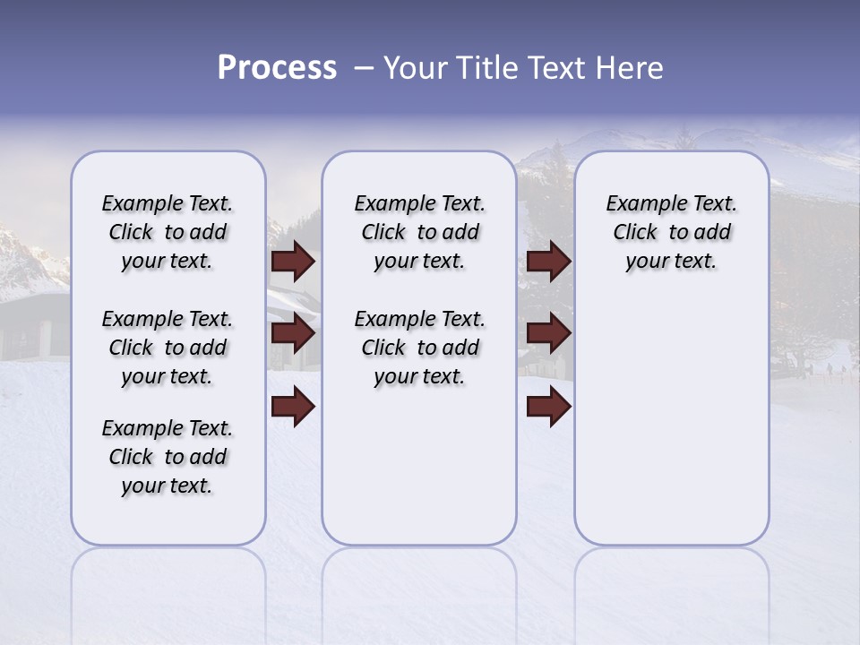 A Snow Covered Ski Slope With A Building In The Background PowerPoint Template