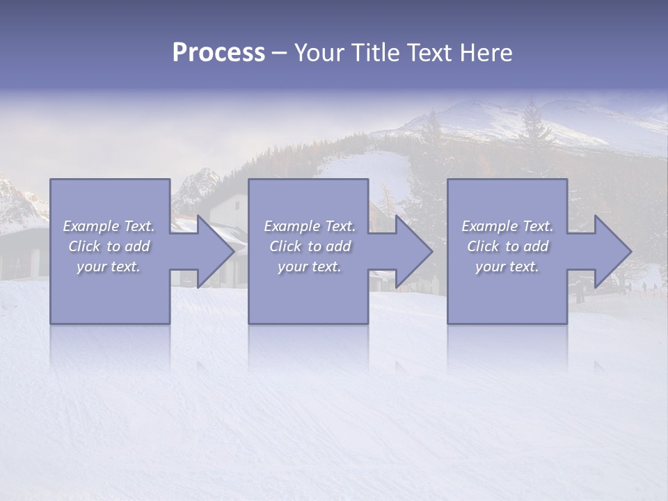A Snow Covered Ski Slope With A Building In The Background PowerPoint Template