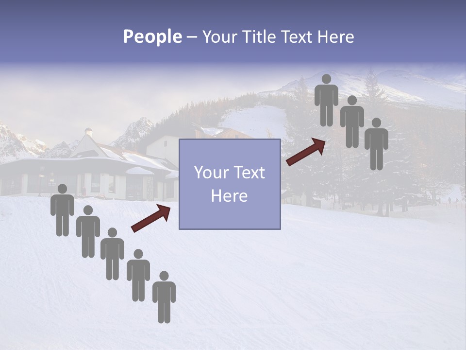 A Snow Covered Ski Slope With A Building In The Background PowerPoint Template