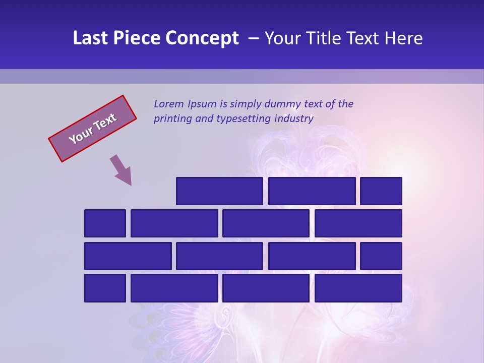 A Purple And Blue Abstract Background With Flowers PowerPoint Template