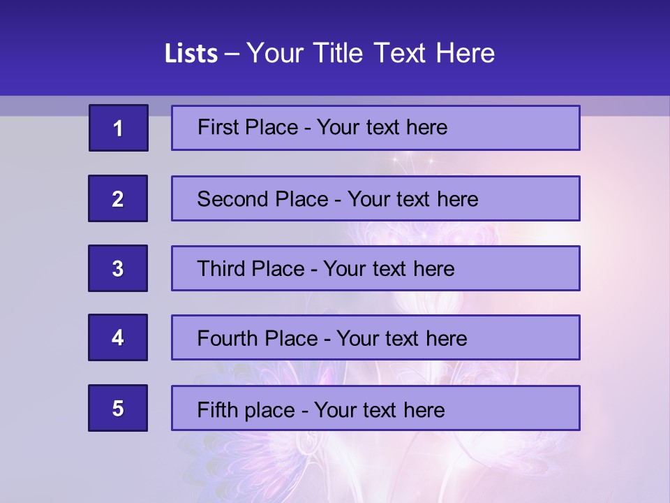A Purple And Blue Abstract Background With Flowers PowerPoint Template