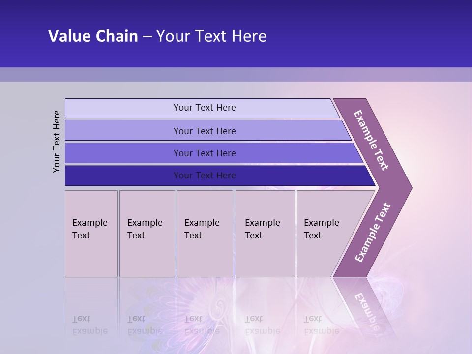 A Purple And Blue Abstract Background With Flowers PowerPoint Template