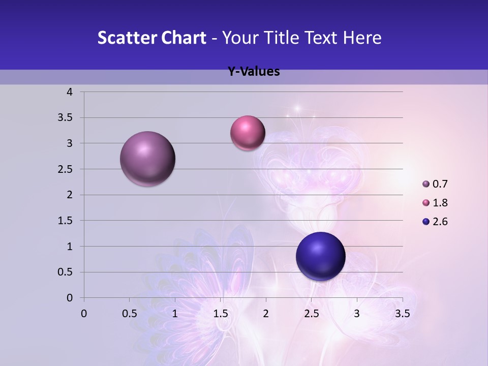 A Purple And Blue Abstract Background With Flowers PowerPoint Template