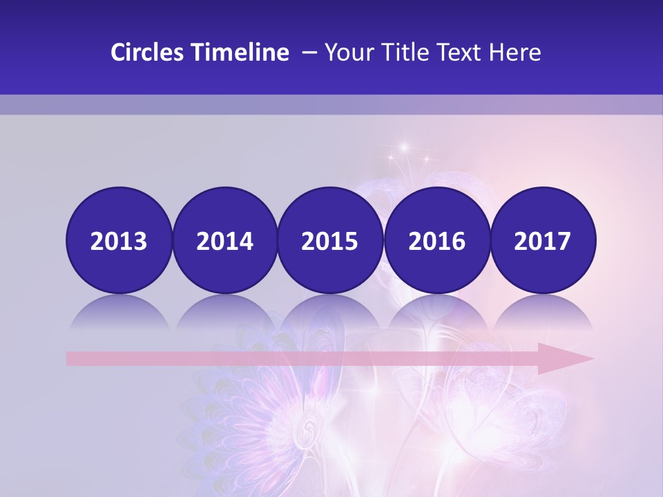 A Purple And Blue Abstract Background With Flowers PowerPoint Template