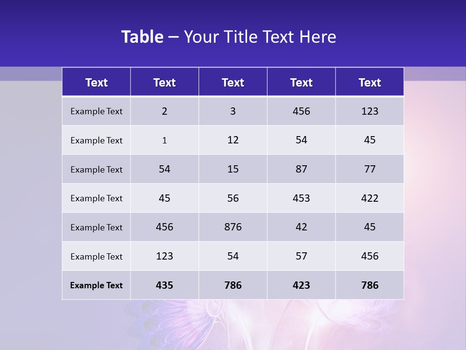 A Purple And Blue Abstract Background With Flowers PowerPoint Template