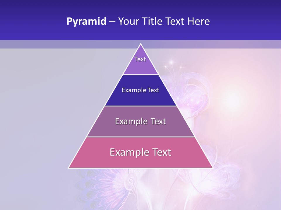 A Purple And Blue Abstract Background With Flowers PowerPoint Template