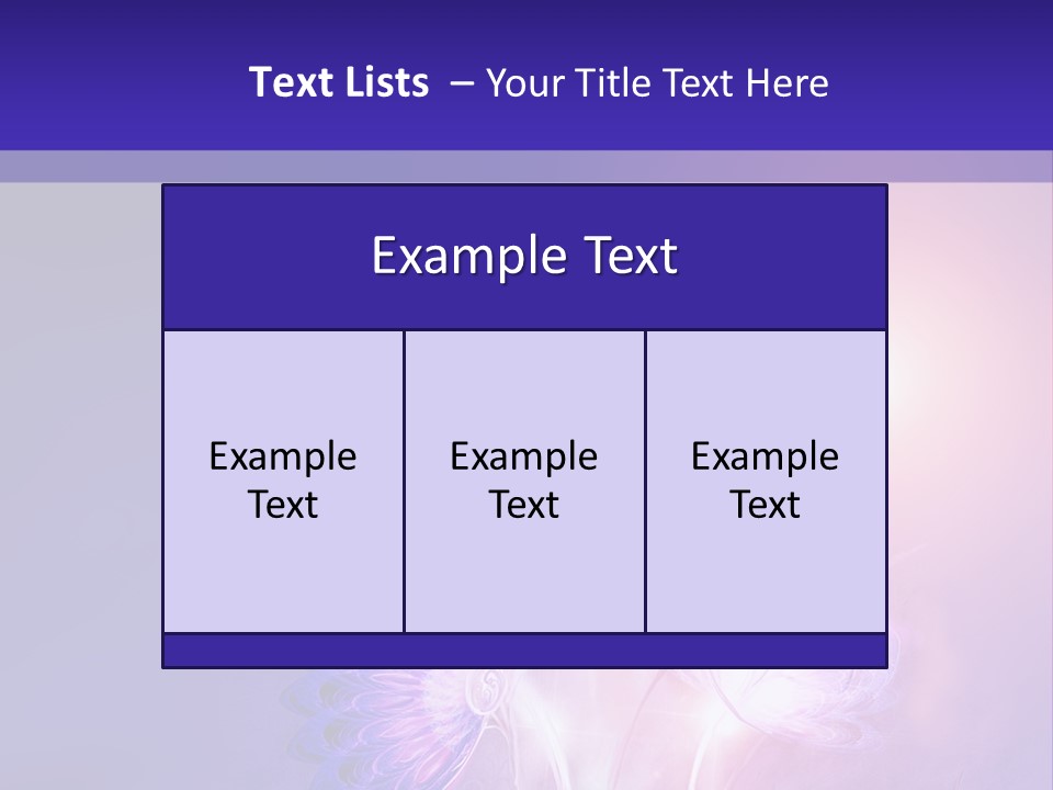 A Purple And Blue Abstract Background With Flowers PowerPoint Template