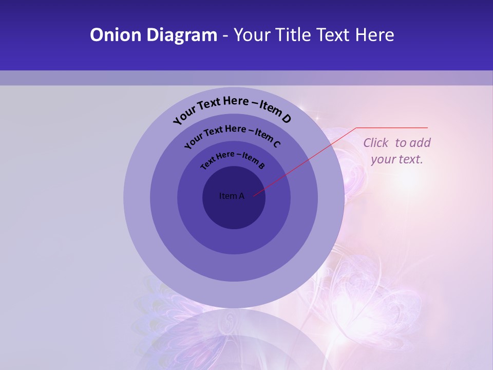 A Purple And Blue Abstract Background With Flowers PowerPoint Template