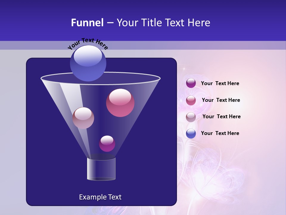 A Purple And Blue Abstract Background With Flowers PowerPoint Template