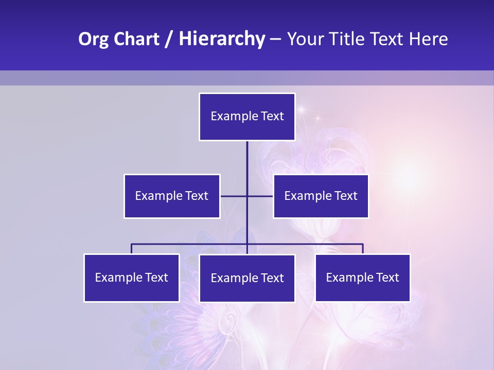 A Purple And Blue Abstract Background With Flowers PowerPoint Template