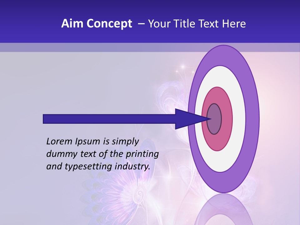 A Purple And Blue Abstract Background With Flowers PowerPoint Template