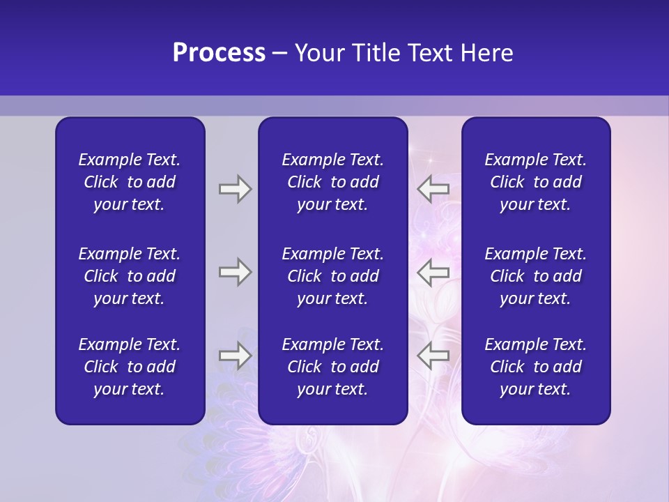 A Purple And Blue Abstract Background With Flowers PowerPoint Template