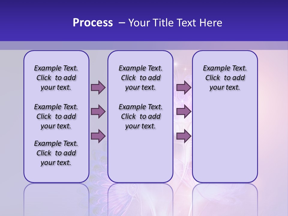 A Purple And Blue Abstract Background With Flowers PowerPoint Template