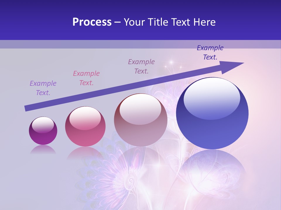 A Purple And Blue Abstract Background With Flowers PowerPoint Template