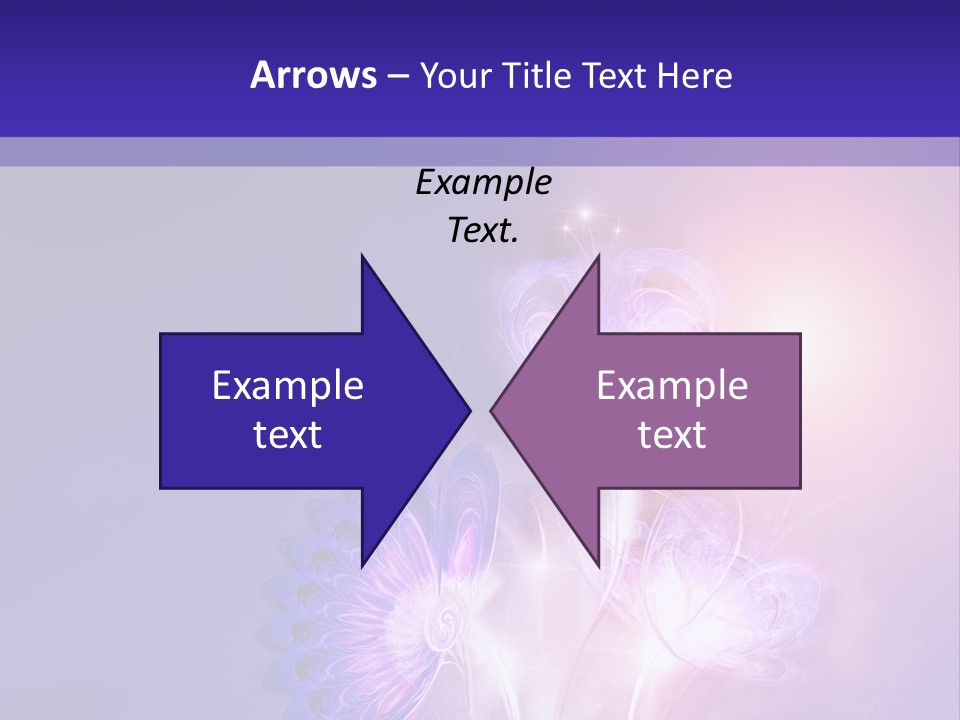 A Purple And Blue Abstract Background With Flowers PowerPoint Template