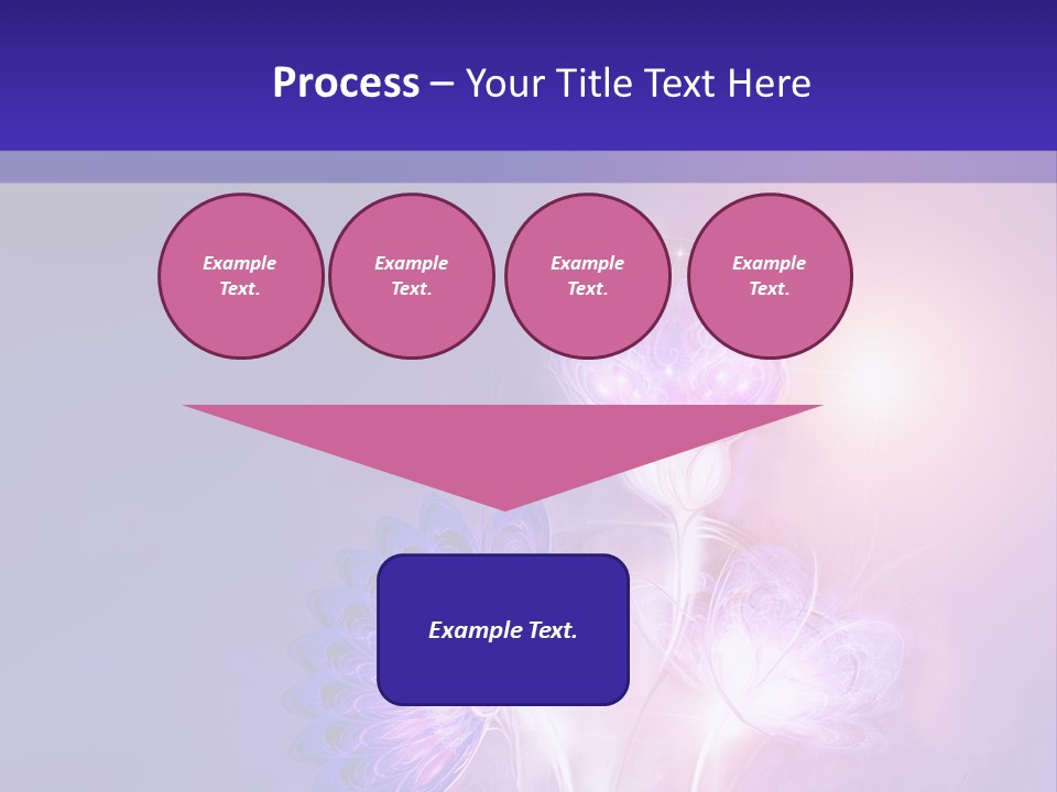 A Purple And Blue Abstract Background With Flowers PowerPoint Template