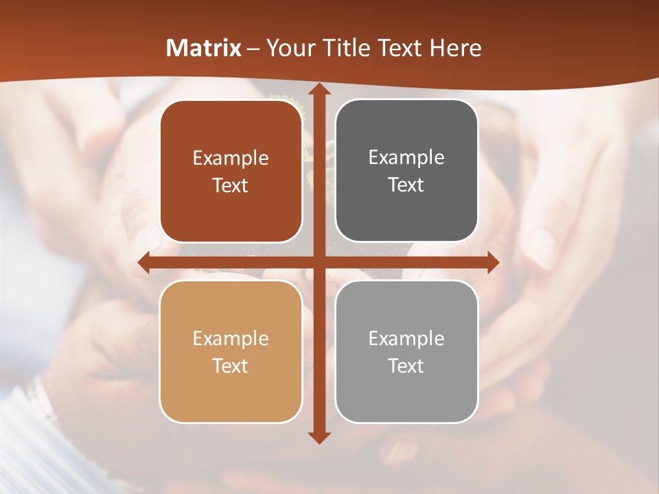 A Group Of People Holding A Plant In Their Hands PowerPoint Template