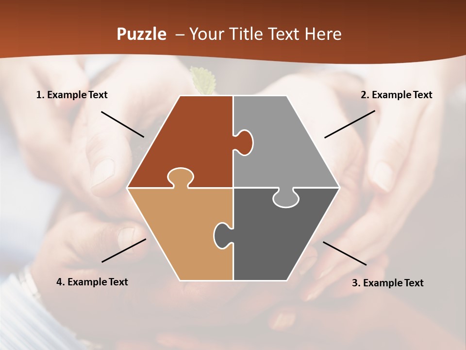 A Group Of People Holding A Plant In Their Hands PowerPoint Template